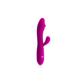 Vibromasseur rabbit Becca rose USB avec gland stimulant 10 programmes 